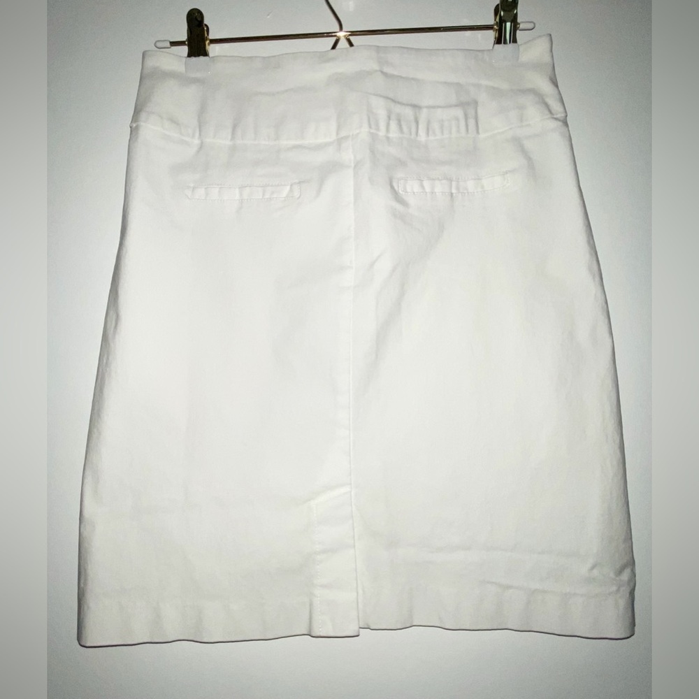 Lulu-B Women's Straight Skirt in White Size 6 stretchy Preowned comfy - Picture 5 of 13